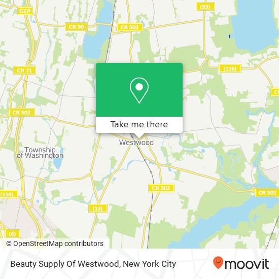 Beauty Supply Of Westwood map