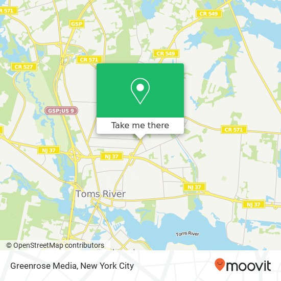 Mapa de Greenrose Media