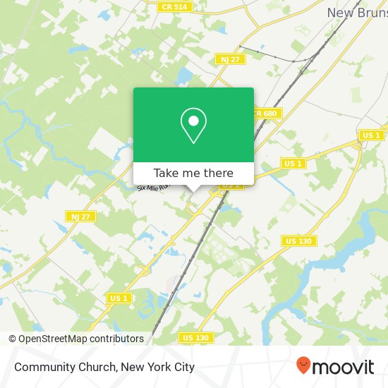 Community Church map