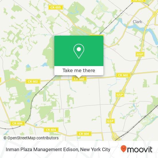 Mapa de Inman Plaza Management Edison