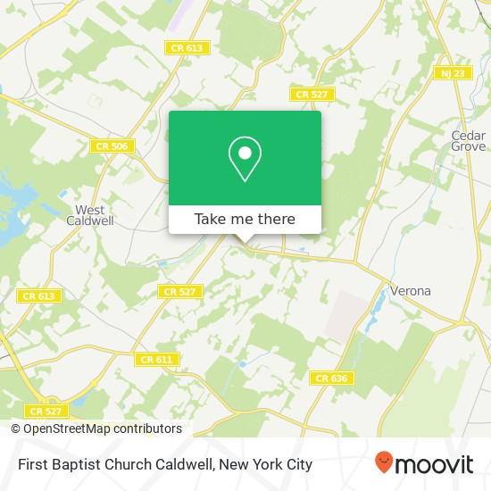 First Baptist Church Caldwell map
