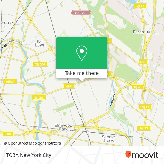 TCBY map