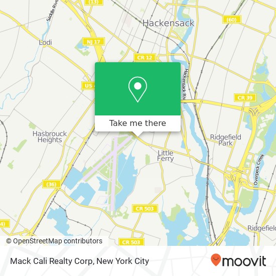 Mapa de Mack Cali Realty Corp