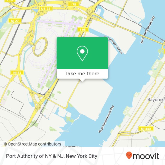 Port Authority of NY & NJ map