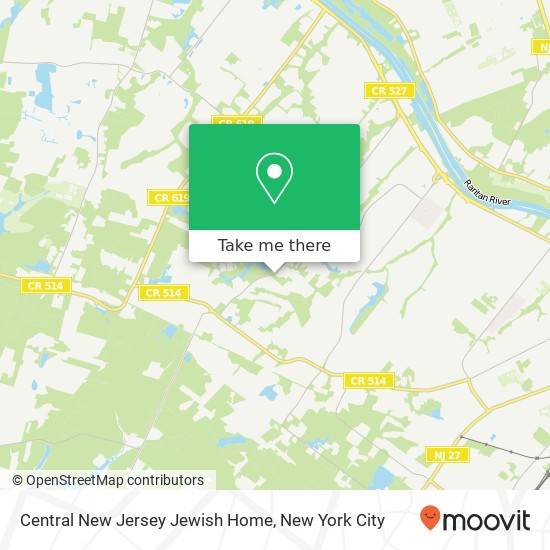 Central New Jersey Jewish Home map