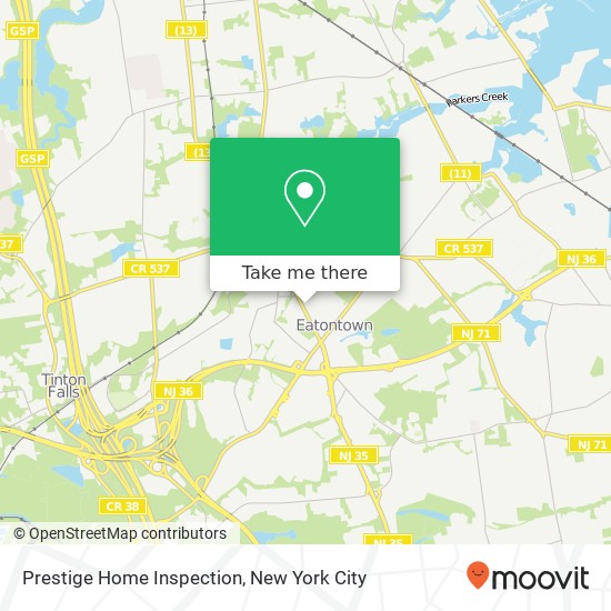 Prestige Home Inspection map