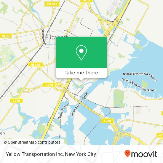 Yellow Transportation Inc map