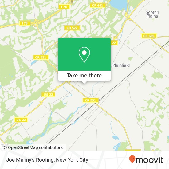 Mapa de Joe Manny's Roofing