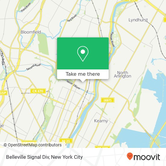 Mapa de Belleville Signal Div