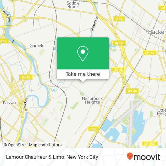 Lamour Chauffeur & Limo map