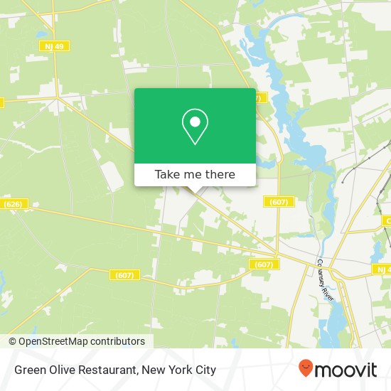Mapa de Green Olive Restaurant