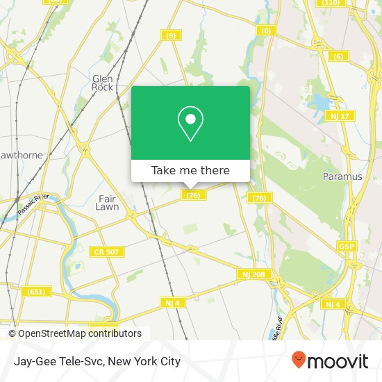 Jay-Gee Tele-Svc map