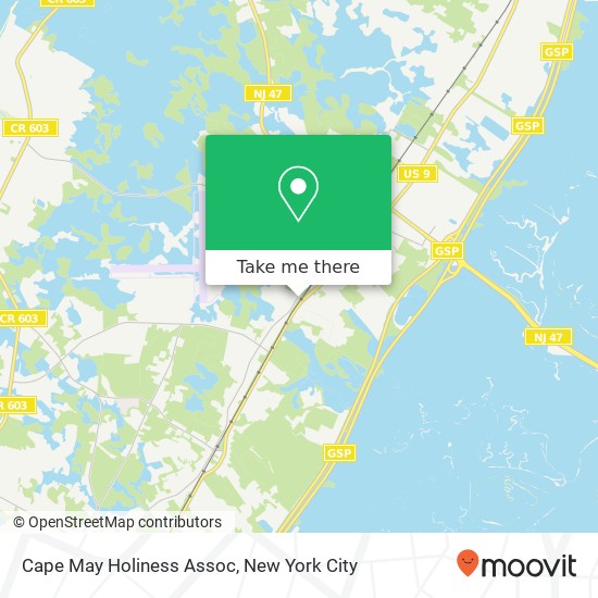Mapa de Cape May Holiness Assoc