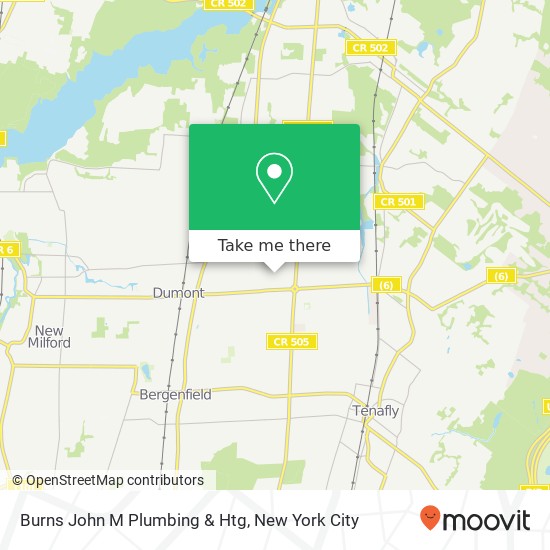 Burns John M Plumbing & Htg map