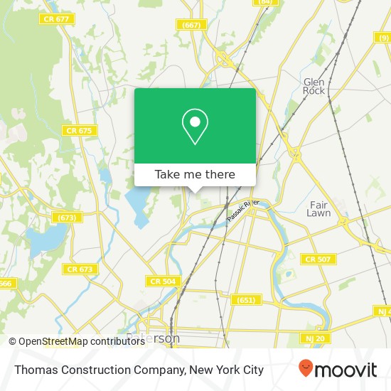 Thomas Construction Company map