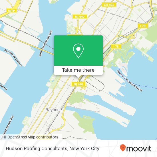 Hudson Roofing Consultants map