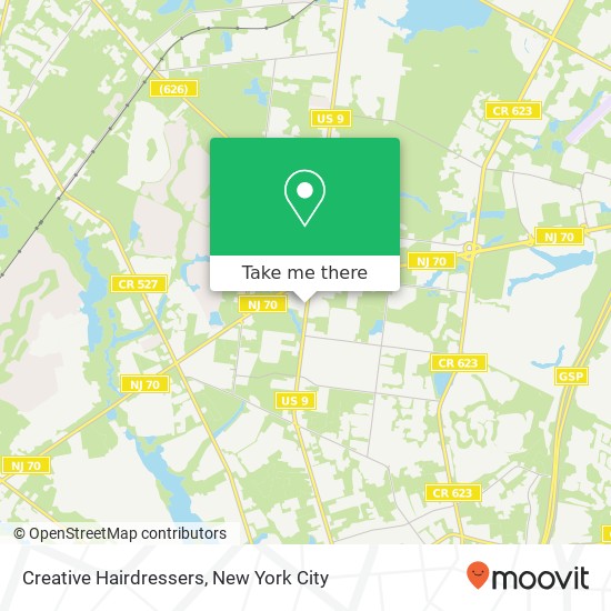 Mapa de Creative Hairdressers