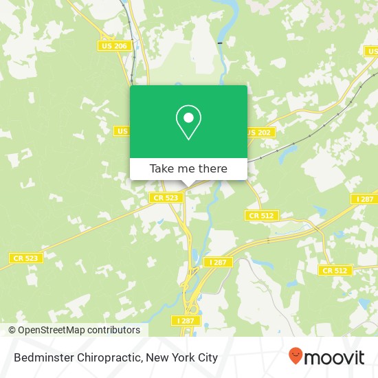 Bedminster Chiropractic map