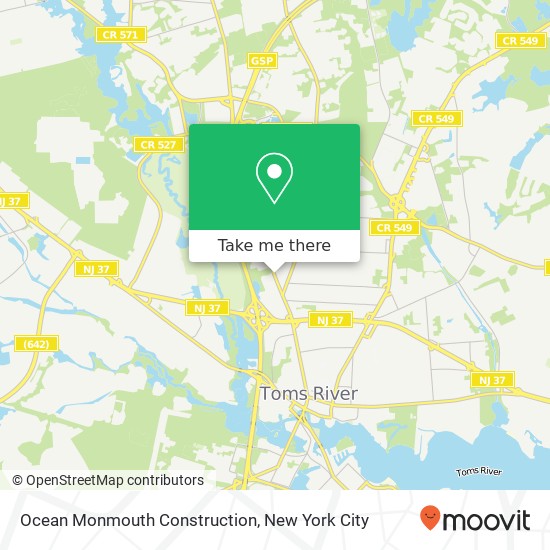 Mapa de Ocean Monmouth Construction