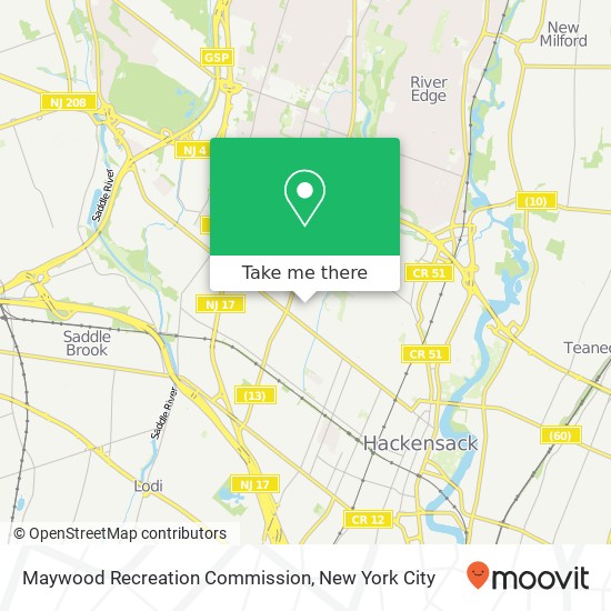 Maywood Recreation Commission map