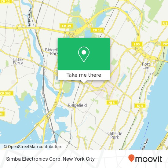 Simba Electronics Corp map