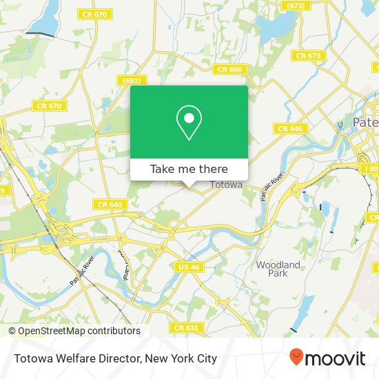 Mapa de Totowa Welfare Director