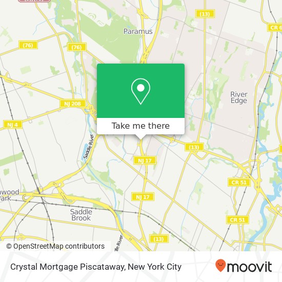 Crystal Mortgage Piscataway map