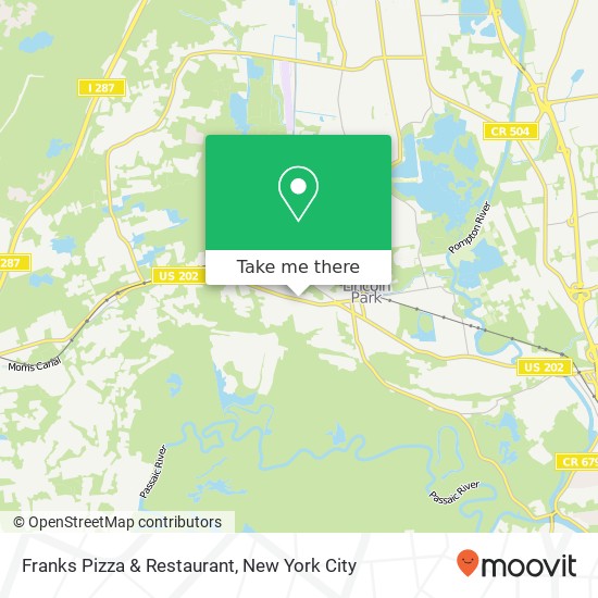 Mapa de Franks Pizza & Restaurant