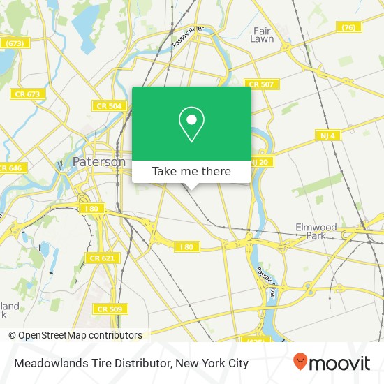 Meadowlands Tire Distributor map