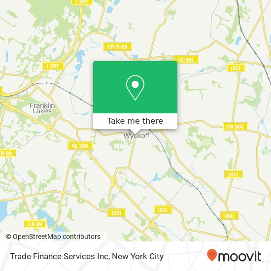 Trade Finance Services Inc map