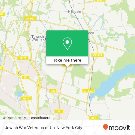 Jewish War Veterans of Un map