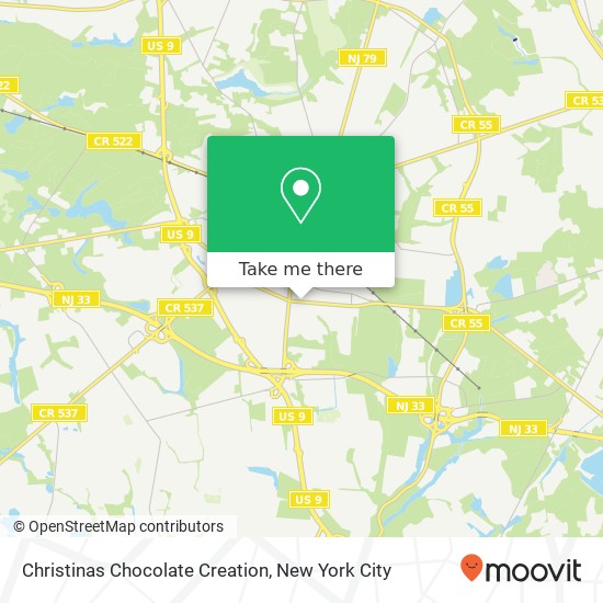 Mapa de Christinas Chocolate Creation