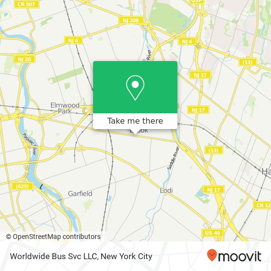 Mapa de Worldwide Bus Svc LLC