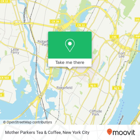 Mother Parkers Tea & Coffee map