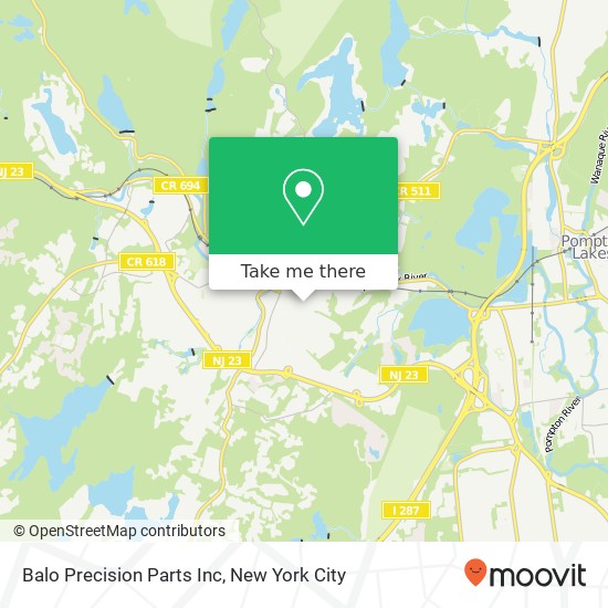 Mapa de Balo Precision Parts Inc