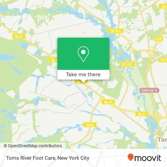 Toms River Foot Care map