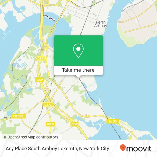 Mapa de Any Place South Amboy Lcksmth