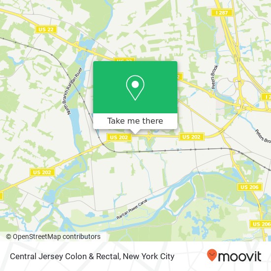 Mapa de Central Jersey Colon & Rectal