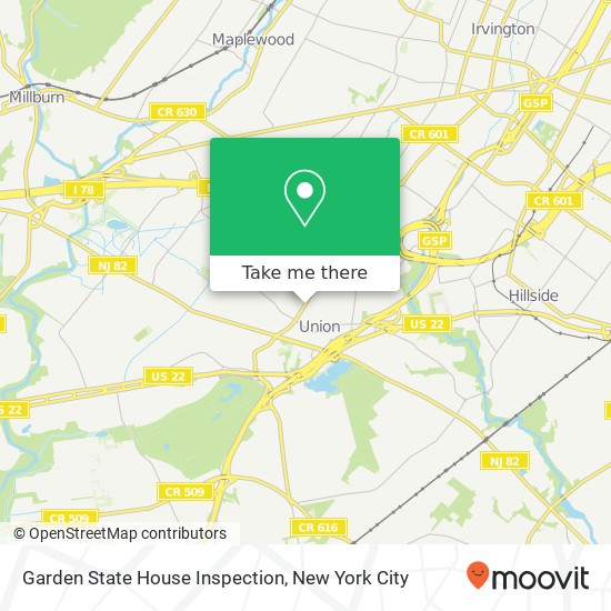 Garden State House Inspection map