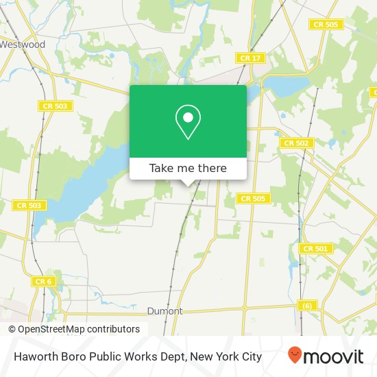 Mapa de Haworth Boro Public Works Dept