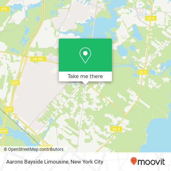 Mapa de Aarons Bayside Limousine