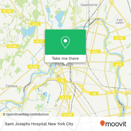 Saint Josephs Hospital map