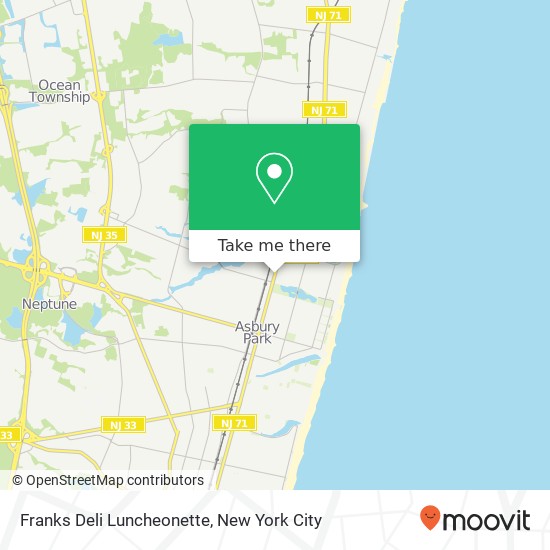 Mapa de Franks Deli Luncheonette