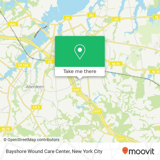 Mapa de Bayshore Wound Care Center
