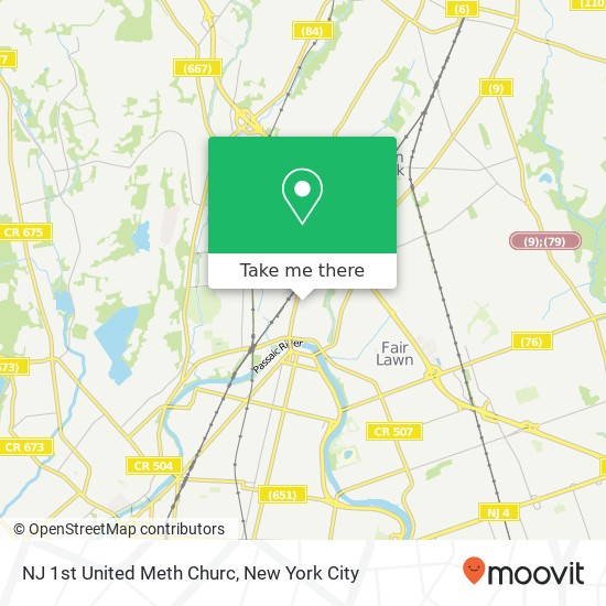 Mapa de NJ 1st United Meth Churc