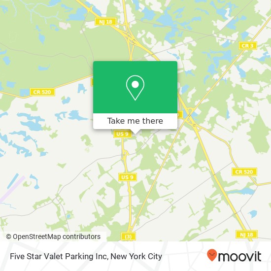 Mapa de Five Star Valet Parking Inc