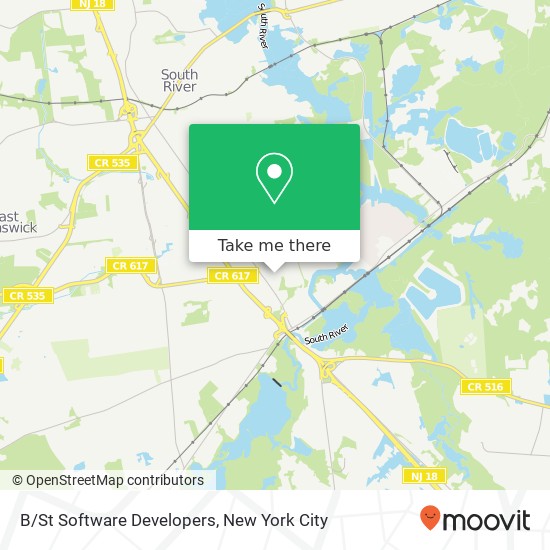 B/St Software Developers map