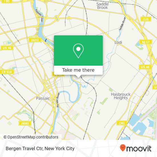 Bergen Travel Ctr map