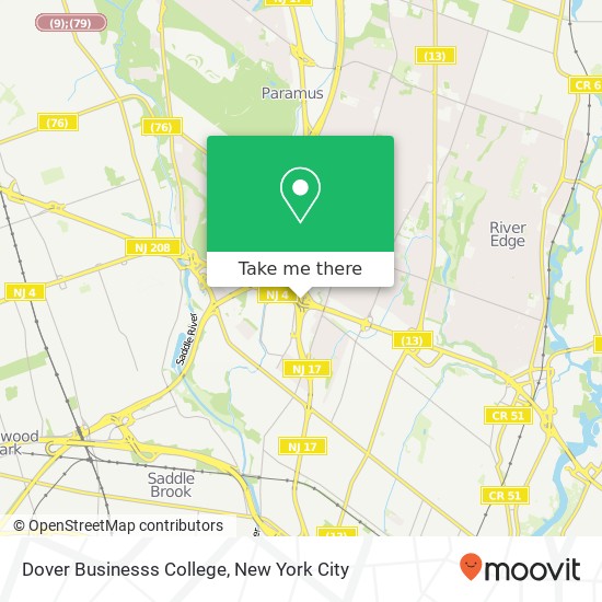 Dover Businesss College map