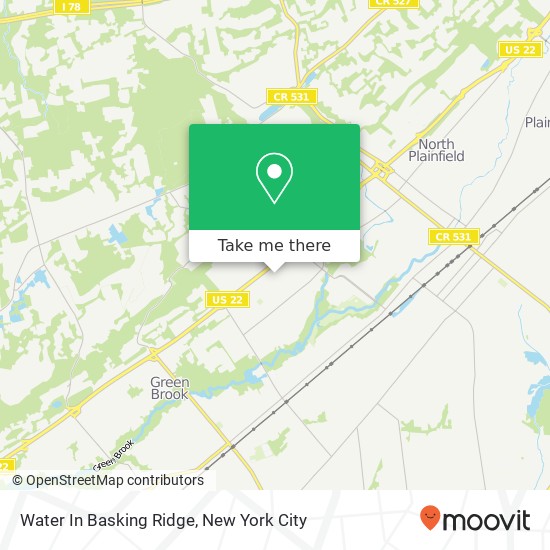Water In Basking Ridge map